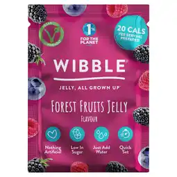 Tesco Wibble Forest Fruits Vegan Jelly Crystals 57g offer