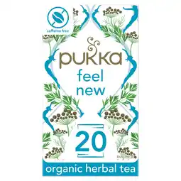 Tesco Pukka Feel New Herbal Tea 20S 40G offer