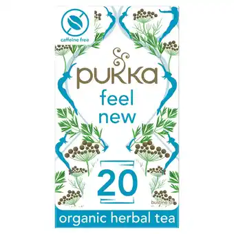 Tesco Pukka Feel New Herbal Tea 20S 40G offer