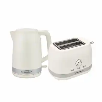 Tesco Hamilton Beach 1.7L Ella Kettle & 2 Slot Toaster Bundle Cream offer