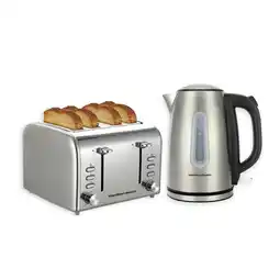 Tesco Hamilton Beach Kettle & Toaster Set / Stainless Steel offer