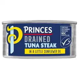 Tesco Princes Drained Tuna Steak Sunflower Oil 110G offer