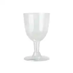 Tesco Plastic Wine Glasses with Attachable Base 175ml - Pack of 6 offer