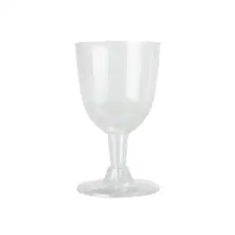 Tesco Plastic Wine Glasses with Attachable Base 175ml - Pack of 6 offer