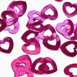 Tesco Hollow Hearts Cerise Pink Table Confetti 14g offer