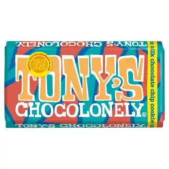 Tesco Tony's Chocolonely Milk Chocolate Chip Cookie 180G offer