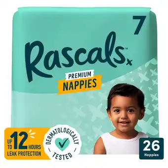 Tesco Rascals Premium Nappies, Size 7 | 26 Pack offer