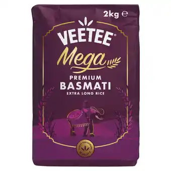 Tesco Veetee Mega Basmati Extra Long Premium Rice 2Kg offer