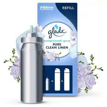 Tesco Glade Compressed Spray Refill Pure Clean Linen 10ml offer