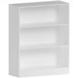 Tesco Vida Designs Cambridge 3 Tier Low Bookcase Display Storage, White offer