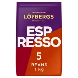 Tesco Lofbergs Espresso Whole Coffee Beans 1kg offer