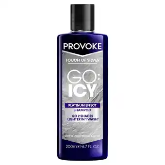 Tesco Provoke Touch Of Silver Go Icy Shampoo 200ml offer