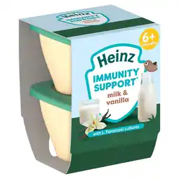 Tesco Heinz Immunity Support Milk and Vanilla Pot 6m+ 2 x 100g offer