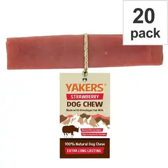 Tesco Yakers Dog Chew Strawberry Medium (Pack of 20) offer