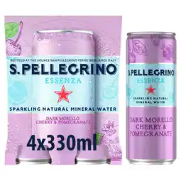 Tesco San Pellegrino Essenza Infused Sparkling Water Cherry & Pomegranate 4x330Ml offer