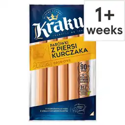 Tesco Krakus Parowki Z Piersi Kurczaka Chicken Sausage 200g offer