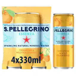 Tesco San Pellegrino Essenza Infused Sparkling Water Tangerine & Strawberry 4x330Ml offer