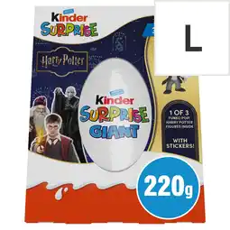 Tesco Kinder Surprise Giant Easter Egg 220G offer