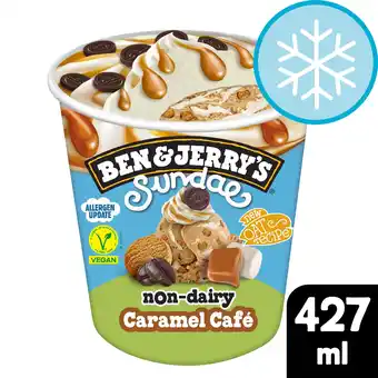 Tesco Ben & Jerry's Sundae Coffee Caramel Non Dairy Ice Cream Tub 427ml offer