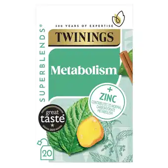 Tesco Twinings Sprbds Metabolism 20 Teabags 40G offer