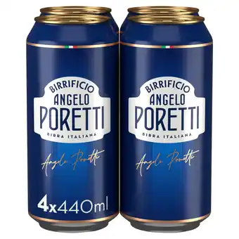 Tesco Angelo Poretti Premium Italian Lager Beer 4x440ml Can offer