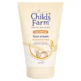 Tesco Childs Farm OatDerma Face Cream Fragrance Free 50ml offer