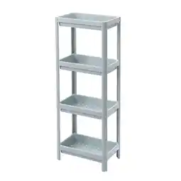 Tesco Living and Home 4 Layers Freestanding Plastic Corner Storage Rack for Bathroom Kitchen offer