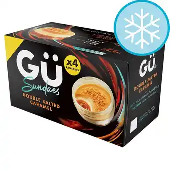 Tesco Gu Frozen Double Salted Caramel & Mascarpone Sundae 4 x 85g offer