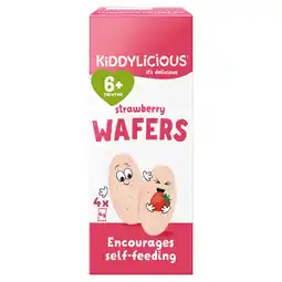 Tesco Kiddylicious Strawberry Wafers 4 x 4g offer