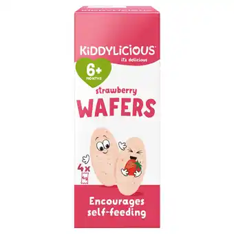 Tesco Kiddylicious Strawberry Wafers 4 x 4g offer