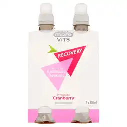 Tesco Get More Vitamins Recovery Still Water Cranberry Drink 4X500ml offer