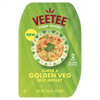 Tesco Veetee Super 6 Golden Vegetable Rice Medley 250G offer