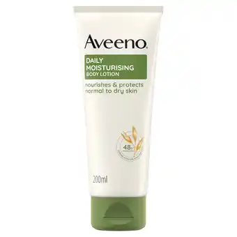 Tesco Aveeno Daily Moisturising Body Lotion Moisturiser Sensitive Skin 200ml offer