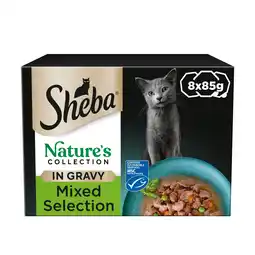 Tesco Sheba Natures Collection Cat Food Trays Mixed in Gravy 8x85g offer