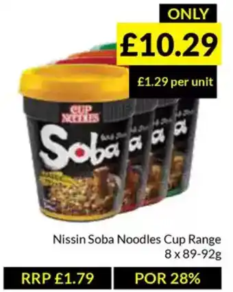 Musgrave MarketPlace Nissin Soba Noodles Cup Range offer