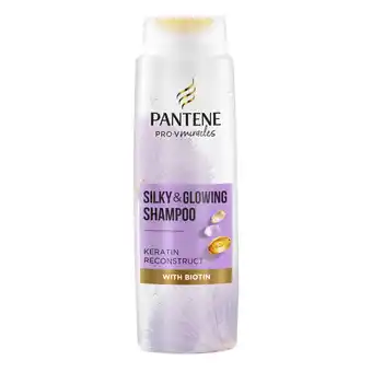 Tesco Pantene Pro V Silky & Glowing Shampoo 400Ml offer