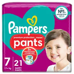 Tesco Pampers Premium Protection Essential Nappy Pants Size 7 21 Pack offer