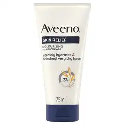 Tesco Aveeno Skin Relief Hand Cream Moisturiser for Very Dry Skin 75ml offer