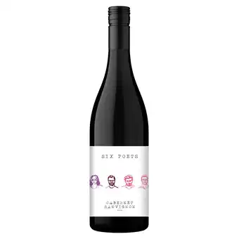 Tesco Six Poets Cabernet Sauvignon 75cl offer