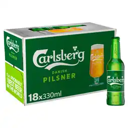 Tesco Carlsberg Danish Pilsner Lager Beer Bottle 18x330ml offer