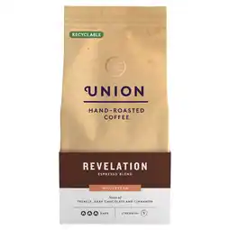 Tesco Union Revelation Espresso Wholebean Coffee 200G offer