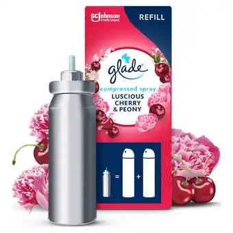 Tesco Glade Compressed Spray Refill Luscious Cherry & Peony 10ml offer