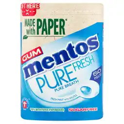 Tesco Mentos Pure Fresh Fresh Mint Gum 50 Pieces 100G offer