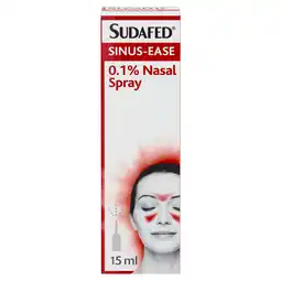 Tesco Sudafed Sinus-Ease Nasal Spray 15ml offer