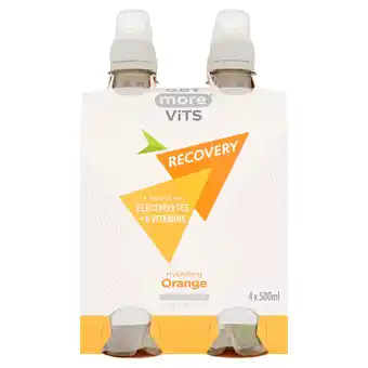 Tesco Get More Vitamins Recovery Still Water Orange Drink 4X500ml offer