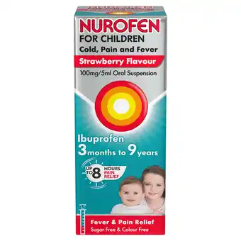 Tesco Nurofen Children Cold & Flu Strawberry 100Ml offer