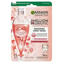 Tesco Garnier Skin Active 2 Million Probiotic Face Mask 22G offer