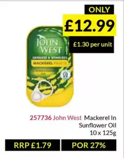 Musgrave MarketPlace John West Mackerel In Sunflower Oil offer