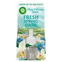 Tesco Air Wick Air Freshener Plug In Refill Fresh Spring Oasis 19ml offer