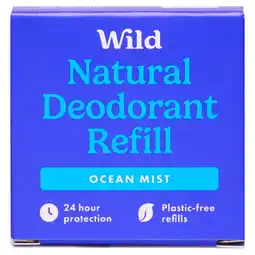 Tesco Wild Natural Deodorant Refill Ocean Mist 40g offer